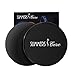 Sliding Discs, Gliding Discs,Smooth Exercise Core Sliders Reversible for use on Carpet or Hard Floors Abdominal Workout - Total Body Workout Equipment - Home Gym for Increased Stamina Burn Fat (Black)