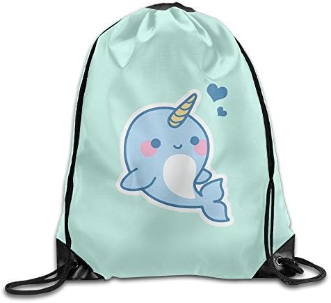 Gym Cute Sea Unicorns Love Drawstring Backpack Bag