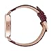WRISTOLOGY Olivia Womens Watch Scallop Rose Gold Boyfriend Ladies Wine Purple Leather Strap Band
