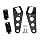 Support Phare Moto 35-43 Mm – Support Montage Phare Chopper Cafe Racer Bobber, Noir Robuste Réglable