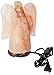 Zennery Best Glowing Hand Carved Angel Himalayan Pink Salt Lamp Rock Crystal with Decorative Neem Wood Base and Replaceable 15W Bulb -UL Listed 6' Cord 8-10 lbs (4-5 kg) 7