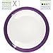 Primrose Colorful Dinner Plates X1 PURPLE by Madero Kitchen - Single LARGE SIZE Ceramic Plate - 11 Inch - 100% Secure Packaging - BEAUTIFUL round DESIGN!