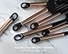 COOK With COLOR 7 Piece Black Nylon Cooking Utensil Set with Copper Handles - Black