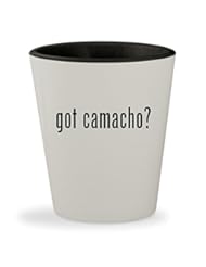 Kitchen: got camacho? - White Outer & Black Inner Ceramic 1.5oz Shot Glass - Molandra Products