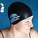 Silicone Long Hair Swim Cap for Women Men Girls Boys - Custom Swimming Caps That Keep Hair Dry - Bonus Waterproof Storage Bag