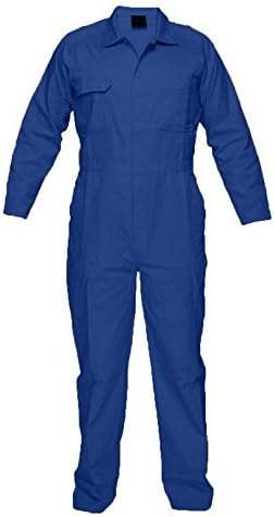 Dipak Ishan Terry Cotton Fabric Boiler Suit, Regular Fit, Medium (Navy Blue)