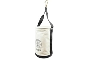 Klein Tools 5106S Straight Wall Bucket with Swivel Snap Hook, No. 6 Canvas