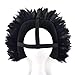 Black Carnival Costume Feather Headdress - Halloween Cosplay Party Hair Accessories