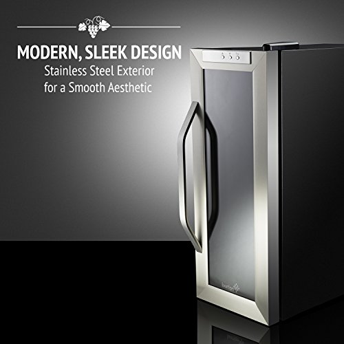 Ivation Premium Stainless Steel 12 Bottle Thermoelectric Wine Cooler