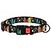 CollarDirect Floral Dog Collar Nylon Pattern Flower Print Adjustable Pet Collars for Dogs Small Medium Large Puppy (Neck Fit 14″-18″, Black)thumb 2
