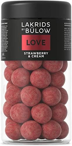 Lakrids by Johan Bülow Love - Strawberry & Cream Chocolate Coated Liquorice (265g)