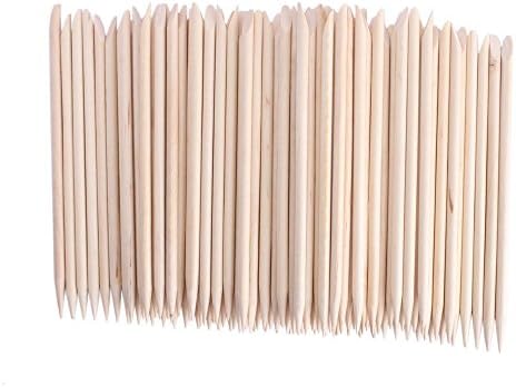 Nail Art Orange Wood Sticks Cuticle Pusher Remover Pedicure Manicure Tool (Pack of 200)