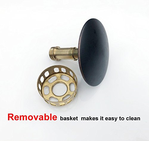 Push button drain stopper anti-clogging,pop up drin with overflow ORB/oil rubbed bronze - Thumbnail 3
