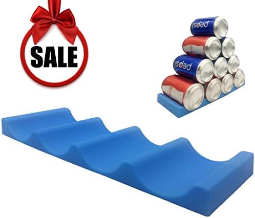 Bottle Stacker Fridge Beer Wine Rack Silicon Mat, Refrigerator Soda Can Organizer Jar Beverage Holder Pile Foldable Stacking Tidy Tool for Kitchen