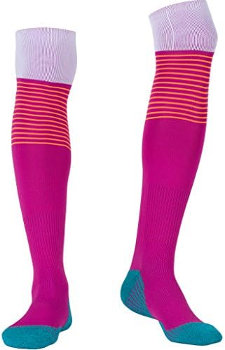 Fracer Men's Over Knee High Stripe Long Tube Compression Football Socks