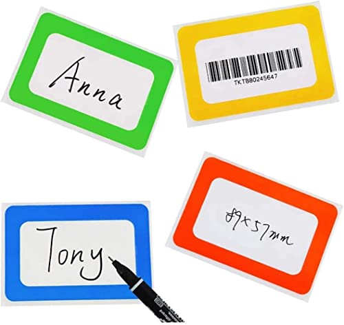 Name Tag Stickers, Immuson Adhesive Sticky Name Tags Labels 200 Blank ...
