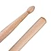 3 Pair Classic Maple Wood Drum Sticks Drumsticks Wood Tip Drumstick Student Drum Sticks Musical Parts(5A, Wood Color)