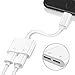 Lightning Jack Adapter & Splitter for iPhone X iPhone 8/8Plus iPhone 7/7Plus.2 in 1 Lightning Headphone Audio and Charge Sync Data Adaptor.Support Music +Charger+Phone Call.Support iOS 11