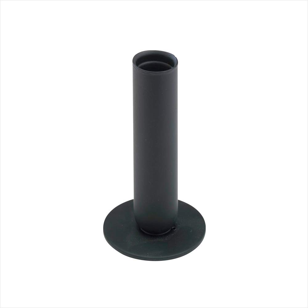 NKlaus 2x Candlestick 12cm high Candlestick black christening candlestick for table candles up to Ø 2cm stick candles wedding decoration 2871