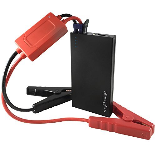 myCharge Adventure Jumpstart Portable Charger 6,600 mAh External Battery Pack with Detachable Jumper Cables - Black