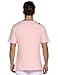 COOFANDY Mens Longline Irregular Curved Hem Short Sleeve Tshirts Cotton V Neck Tee Tops,Pink,Medium