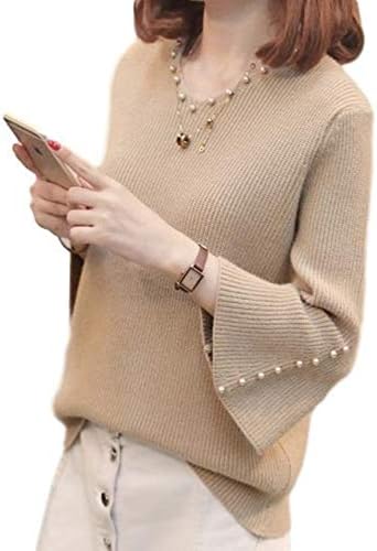 イヴ エヴァン ベルスリーブ 休み パールニット ビジュー付き トップス レディース プルオーバー 9分袖 カットソー イヴ エヴァン ベルスリーブ 休み パールニット ビジュー付き トップス レディース プルオーバー 9分袖 カットソー