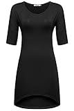 Meaneor Women's High & Low Short Sleeves Loose Comfy Long Tunic Top Shirt Blouse