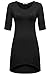 Meaneor Women's High & Low Short Sleeves Loose Comfy Long Tunic Top Shirt Blouse