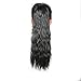 Ayana Long Synthetic Ribbon Ponytail Clip Heat Resistant Kinky Straight Ponytail Clip in Hair Extensions Wrap Around Ponytail for Women (24'', 1B)