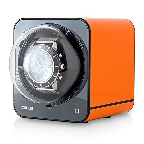 Fancy Brick Stackable Watch Winder for Single Automatic Watch (with AC Adapter) (Orange)