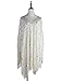 Anna-Kaci Womens Oversized Gatsby Hand Beaded Fringed Sequin Evening Shawl Wrap