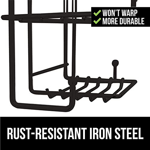 Gorilla Grip AntiSwing Oversized Shower Caddy, Rust Resistant Organizer, Holds 11 lbs, Strong