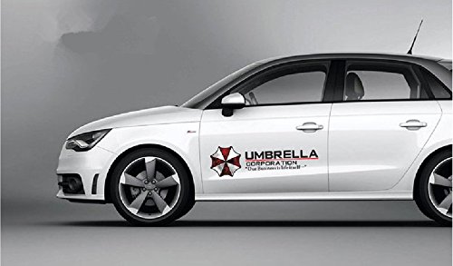 COCODECALS 2pcs Car Reflective Sticker UMBRELLA CORPORATION Logo Car Door Decals 70cm20cm