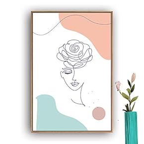 Framed Canvas Wall Art Picasso Poster Print of Woman Canvas Prints Home Artwork Decoration for Living Room,Bedroom - 16x24 inches