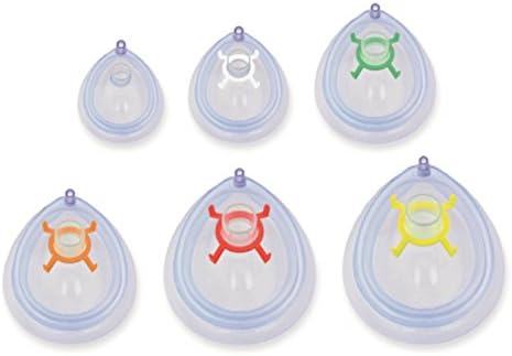 Venticaire Anesthesia Face Mask Elongated Child Size 2 Hook Ring - 20 count