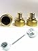 4 Piece Viega Supply Adapter Kit-(2) Viega 46414 Pureflow Zero Lead Brass PEX Crimp Supply Adapter 3/4