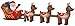 Gemmy Holiday Indoor/Outdoor Inflatable Santa in Sleigh with Reindeers 16ft. Long Airblown Decoration