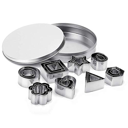 Mini Metal Cookie Cutters Set, Geometric Shapes Cookie Biscuit Cutter