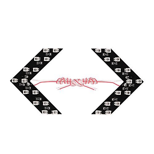 Shinho 2x Brilliant 14-SMD LED Side Mirror Arrow Panel Indicator Add-on Blinker Turn Signal Light for Auto Car Vehicle Truck SUV (2pcs 14SMD-Blue) - Thumbnail 3