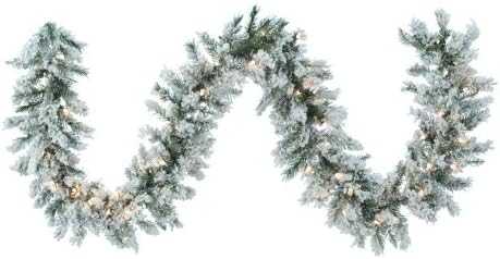 Kurt Adler Pre-Lit Flocked Norway Pine 