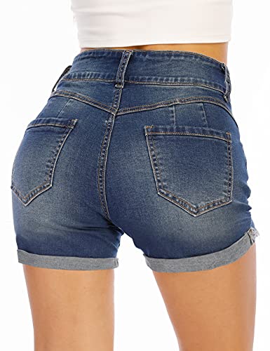 high waisted shorts back
