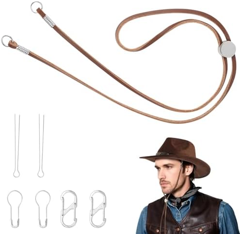 Amazon.com: Wesnoy 3 Pcs Western Braided Stampede String Hat  display picture 2