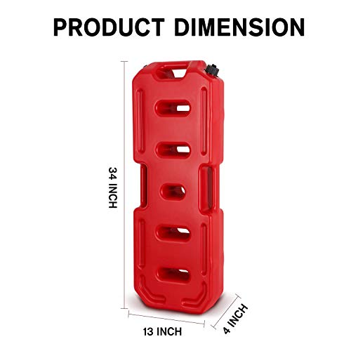 Gas Can, AAIWA 5.28 Gallon Portable Spare Fuel Oil Petrol Diesel Gas Storage Tank for Off Road Car SUV ATV Motorcycle, 20L