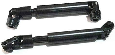 Vaorwne 2Pcs Steel CVD Universal Joint Drive Shaft for 1/10 RC Crawler Car Axial SCX10 D90,90-115Mm