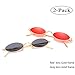 AOOFFIV Vintage Slender Oval Sunglasses Small Metal Frame Candy Colors
