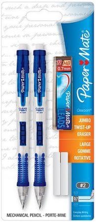 Paper Mate Clearpoint Mechanical Pencils, 0.7mm, HB #2, 2 Pack