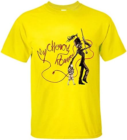 XLAND Short Sleeve My Chemical Romance Spider aband Logo Men's Cool T-shirt yellow XL
