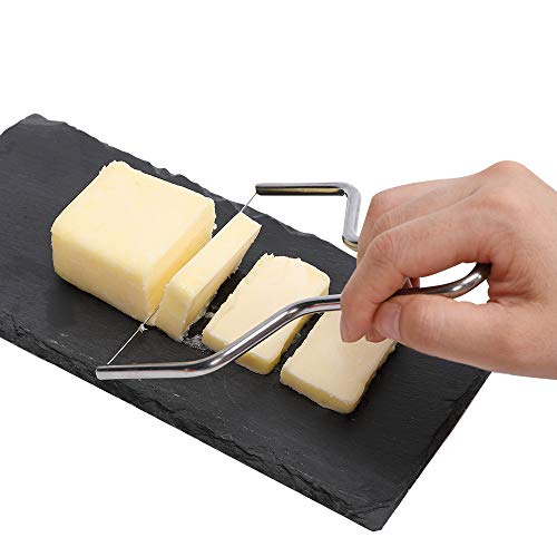 Cheese Lyre, Cheese Slicer, Stainless Steel Cheese Slicers with Wire, Handheld Butter Cutter Tools for Soft Hard Block Cheese