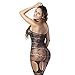 DATEWORK Women Lingerie Babydoll Underwear Chest Open (Black)