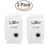2 Pack - STAR Ultrasonic Pest Repeller, Pest Control Repellent - Effectively Reject Roaches, Spiders, Mosquitoes, Rodents, Mice, And Other Insects..